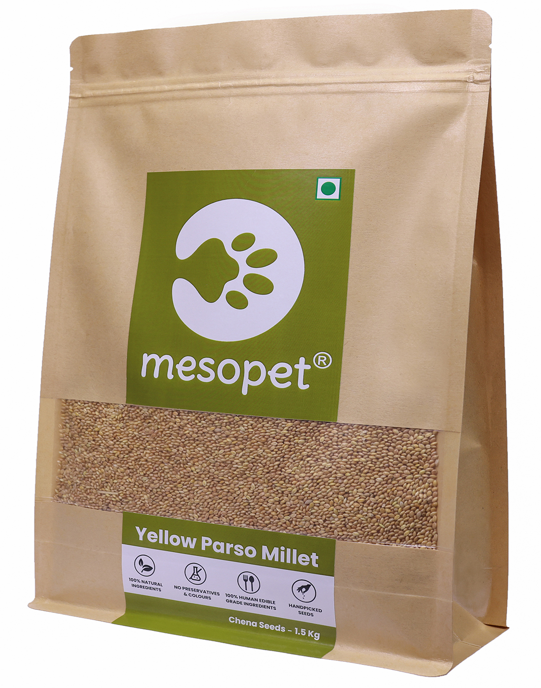 Mesopet Yellow Parso Millet (Chena Seeds), Bird Food for All Life Stages Budgies, Canary, Cockatiels, Finches, Lovebirds, Parrots & Parakeets